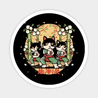 Kung Fu Kitten Clan, Chinese Cartoon Style Magnet